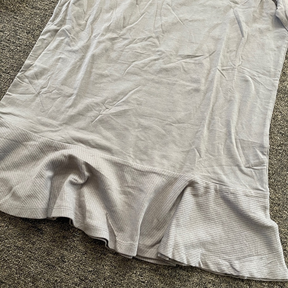Anybody Pajama Set Grey Size XS wide Leg ruffle Cropped hem - Picture 6 of 13